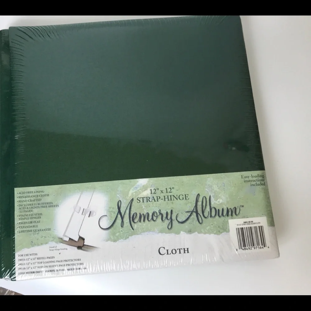 Westrim Crafts Memory Album 12 x 12 Green Cloth Sealed New